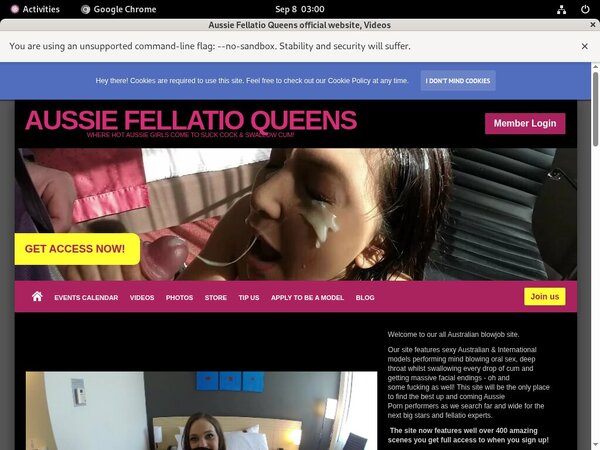 Aussie Fellatio Queens Promo Offer