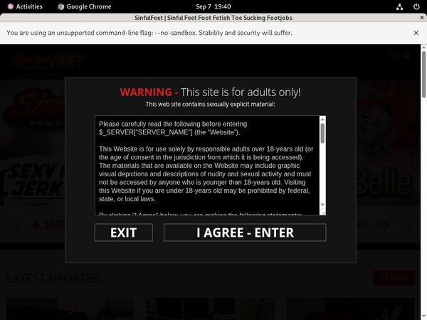 Discount Sinfulfeet.com Price