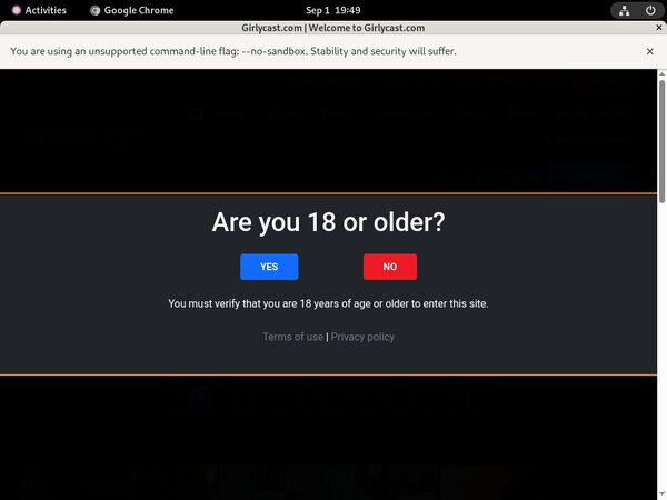 GirlyCast.com Free Login