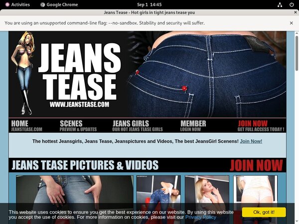 Jeanstease.com Members Area