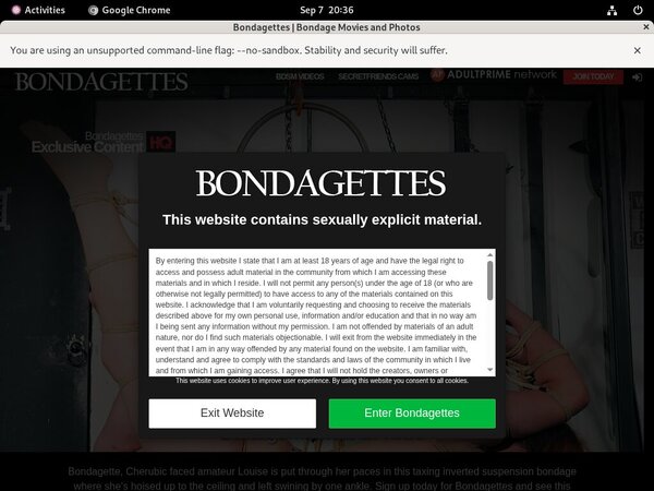 Joining Bondagettes.com