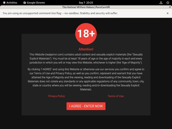 Porn Corn VR Create Account