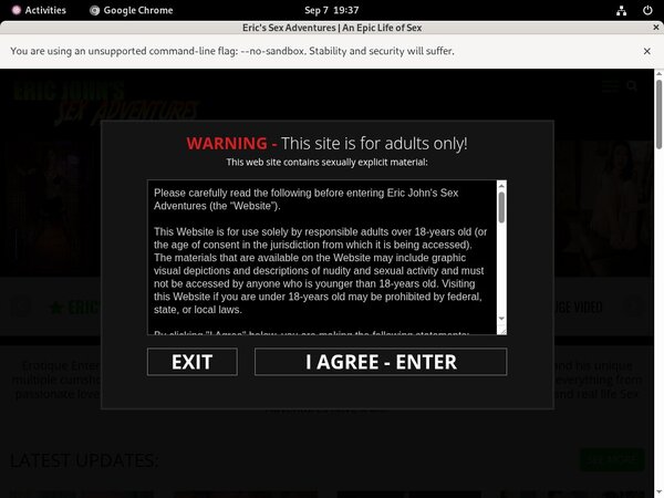 Register For Ericjohnssexadventures.com Register For Ericjohnssexadventures.com