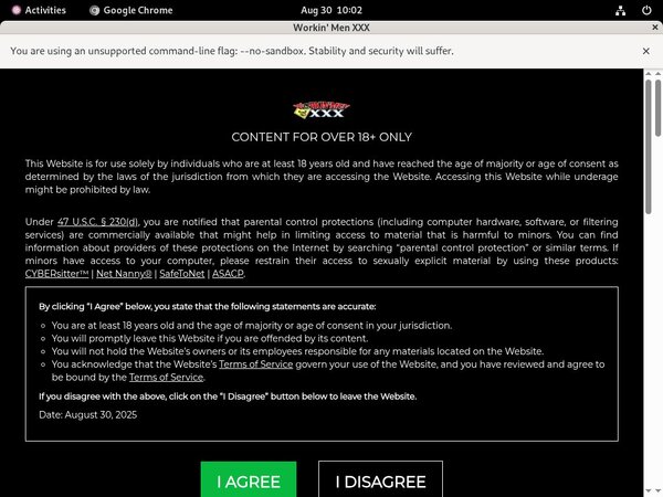 Workin Men XXX Network Login
