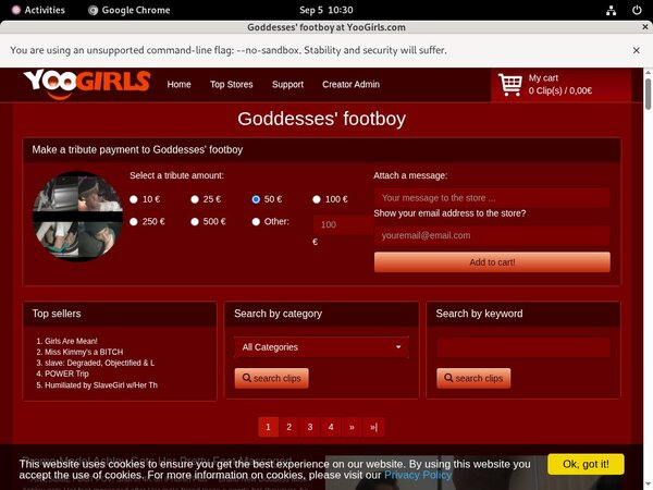 Yoogirls.com Paypal Offer