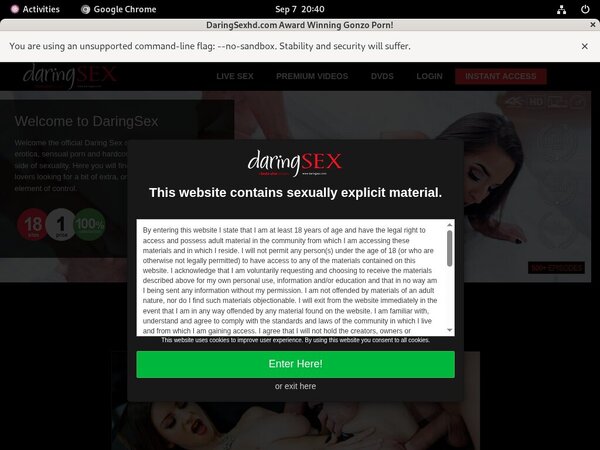 Daringsexhd Save 50% On 30Day Pass